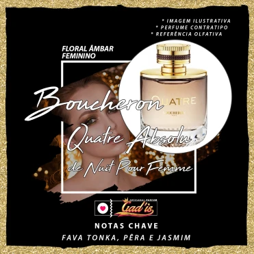 Perfume Similar Gadis 1054 Inspirado em Boucheron Quatre Absolu de Nuit Pour Femme Contratipo